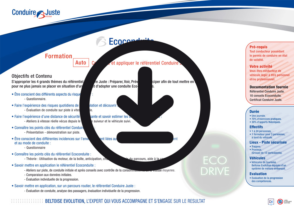 Programme CJ Risque Routier et éco-conduite à télécharger