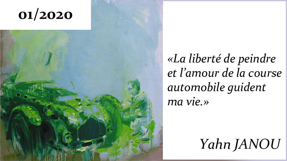 Toile de l'artiste peintre Yahn Janou pour les voeux 2020